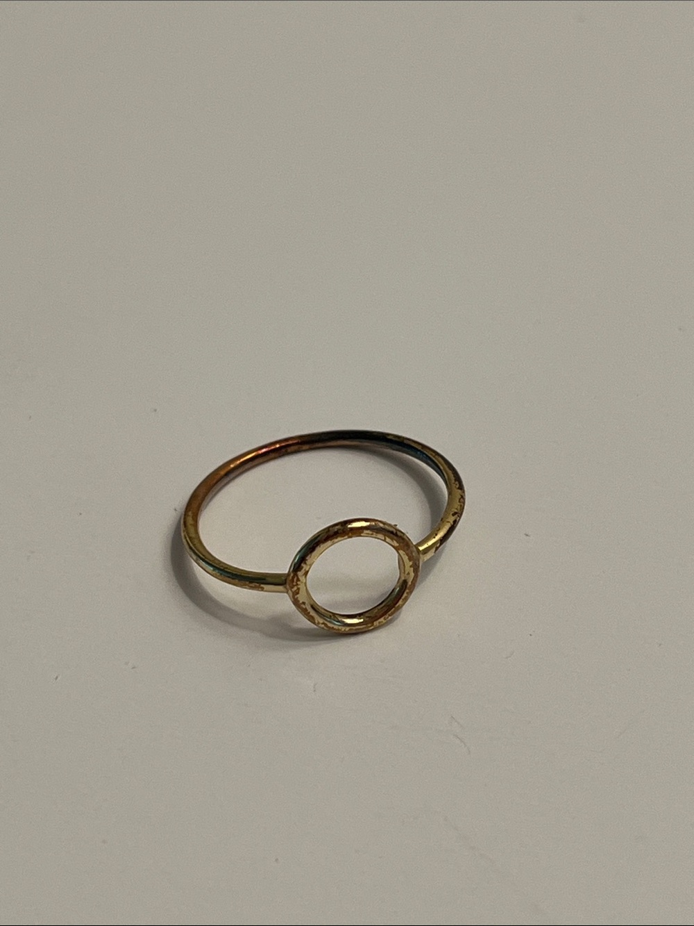 Delicate Open Circle Gold Ring for Women